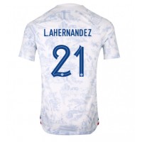 Echipament fotbal Franţa Lucas Hernandez #21 Tricou Deplasare Mondial 2022 maneca scurta